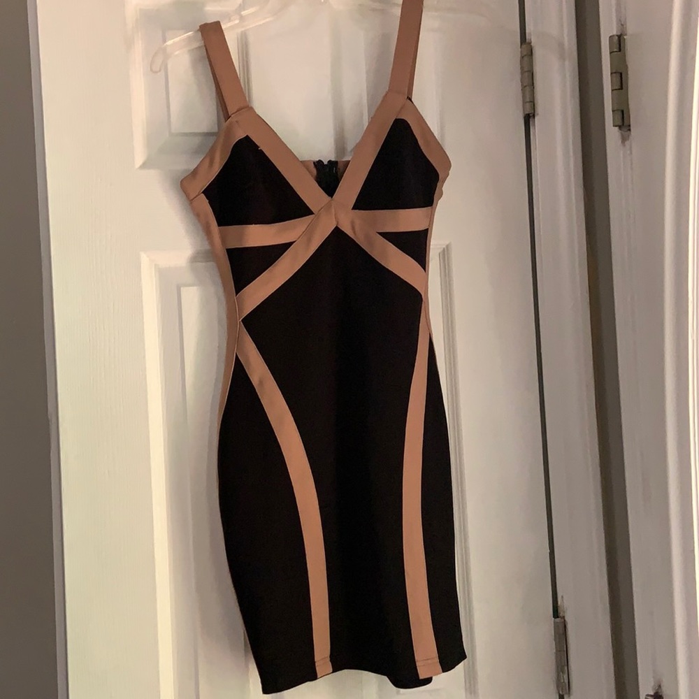 Windsor Black and Tan Homecoming Bodycon Dress
